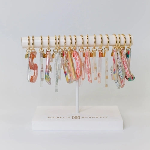 Patterned Initial Keychains {Initial/Pattern Options}